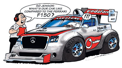 комикс Jim Bamber про Ferrari F150 с Дженсоном Баттоном McLaren