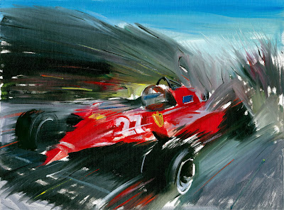 картина Жиль Вильнев Ferrari 1981 от Andrea Del Pesco