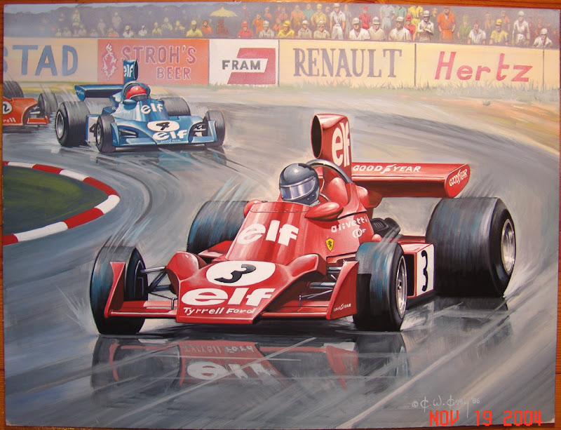 картина красный Tyrrell