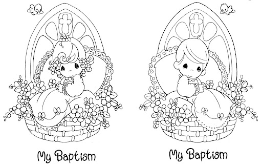 Baptism coloring pages
