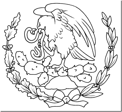mexico flag coloring pages