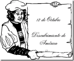 12 de octubre – descubrimiento de América – Cristobal Colón para colorear