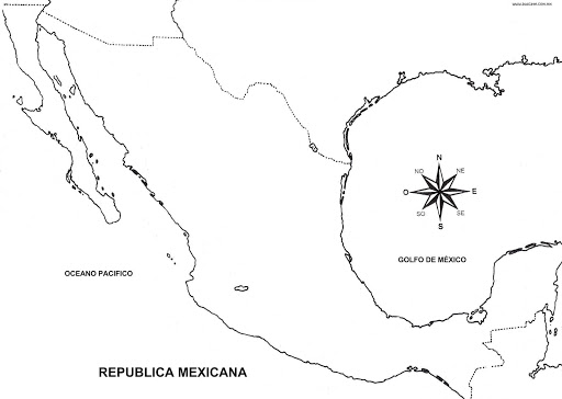 Map Of Mexico Coloring Pages Coloring Pages