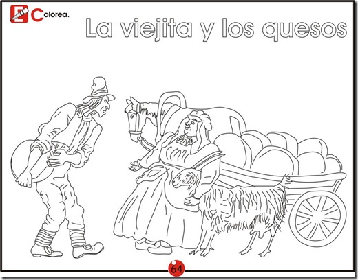 The old lady and the cheese free coloring pages The old lady and the cheese free coloring pages