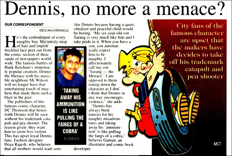 Deccan Chronicle Chennai Chronicle Page 3 Dennis The Menace News