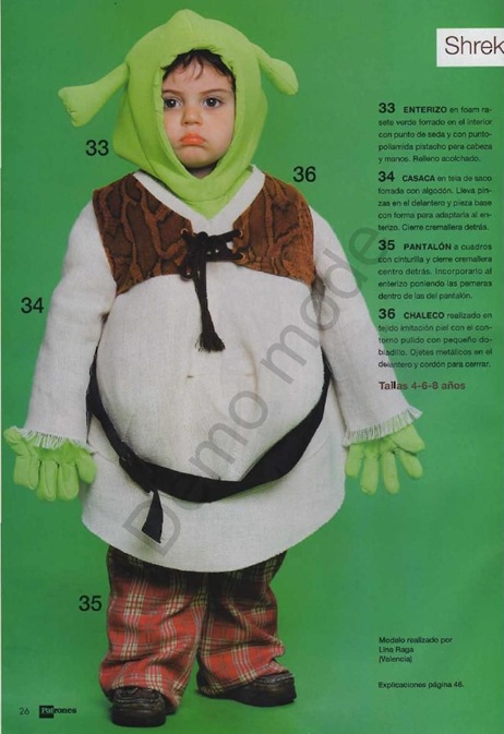 Como hacer un disfraz de Shrek con patrones | Aires de Fiesta