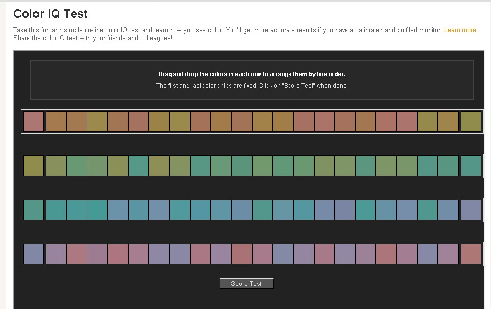 Live simple, so thousands can simply live. Color IQ Test