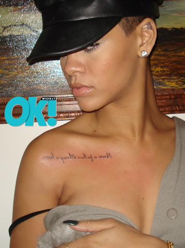  QU PIENSAS del nuevo tatuaje de Rihanna COOL MASO o PASAS