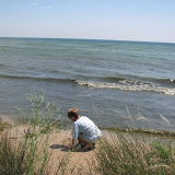 Coulten having fun in Lake Michigan