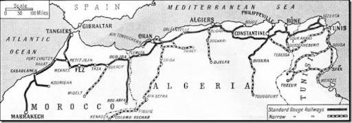 French Algerian Railways Circa 1935. Source: United States Army in World War 