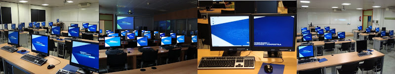 Collage de equipas instaladas ca Ubuntu-USC na ETSE.