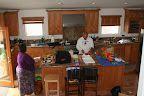 Chef Rob & Kelly setting up