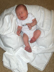 Noah in the blanket from Great Grandpa & Grandma Timmerman