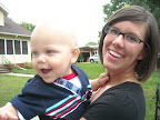 Noah and Aunt Renae waiting for the parade to start