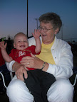 Noah and Great Grandma before the fireworks.