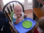 Noah enjoying his cake