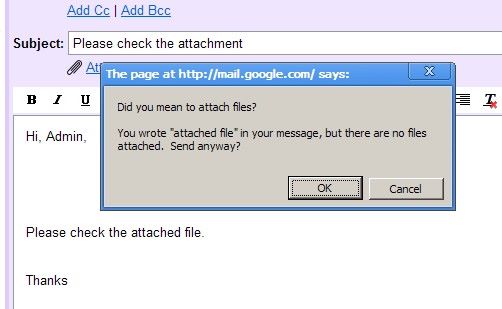 Checking Attachments in Gmail