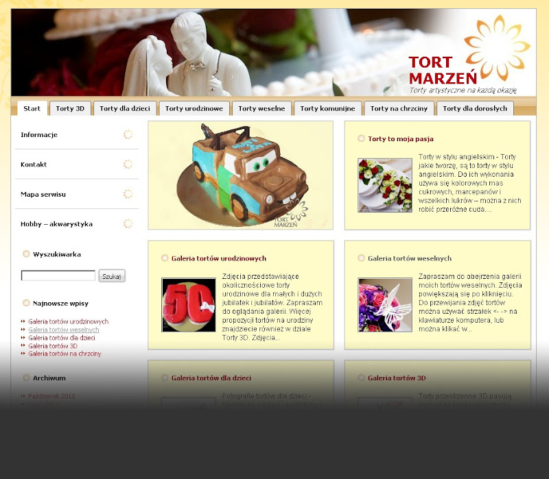 www.tortmarzen.pl, torty artystyczne na każdą okazję, torty Warszawa