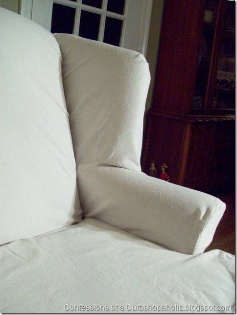 slipcover chair and coffee table 007