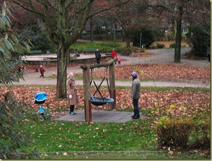 M L with Mother and Father at the local Playground