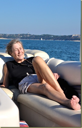 Anna relaxing on Boat