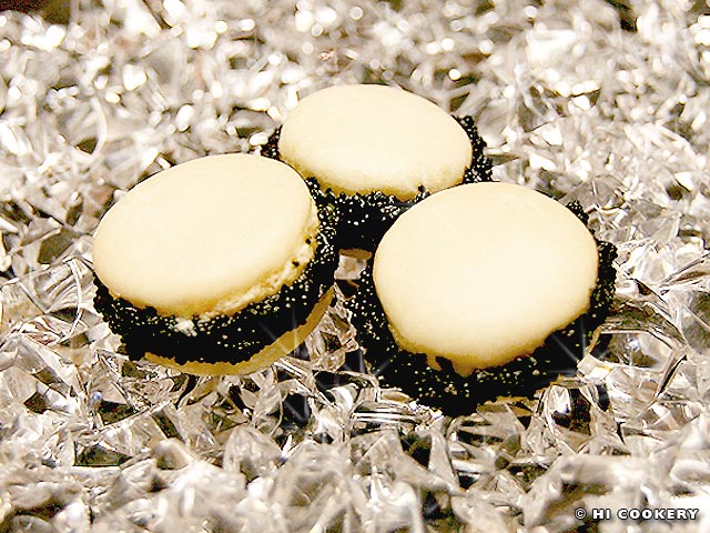 Champagne Caviar Macarons