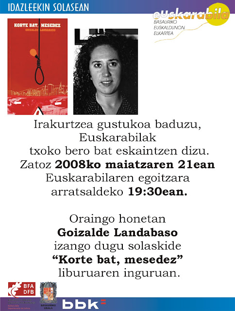 Idazleekin solasean: Goizalde Landabaso