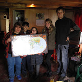 Our present to Familia Albornoz! A world map for their hundreds of visitors to pin their countries on.