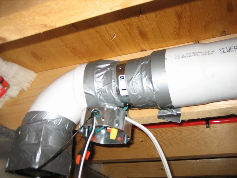 Boosting fan with PVC extension Boosting fan with PVC extension