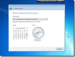 15 - Hora y Fecha Instalacion Windows 7