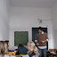 Matt Brenner at work with a class of 11th graders in his school in Budapest.