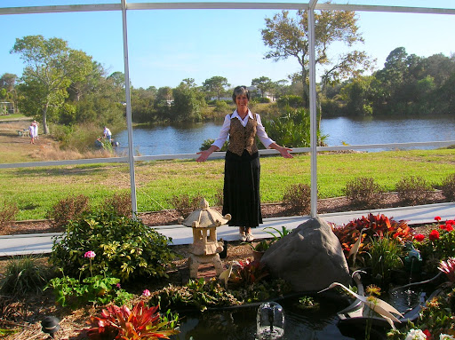 Two of my favorite things...flowers and water views. This we see from every room in the house!