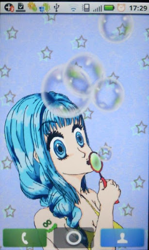 Manga Bubble Girl Wallpaper