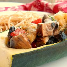 Mushroom Stuffed Zucchini