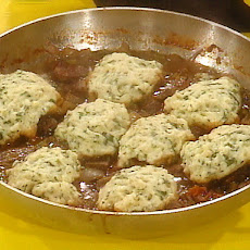 Smoky Sirloin Stew with Watercress Dumplings