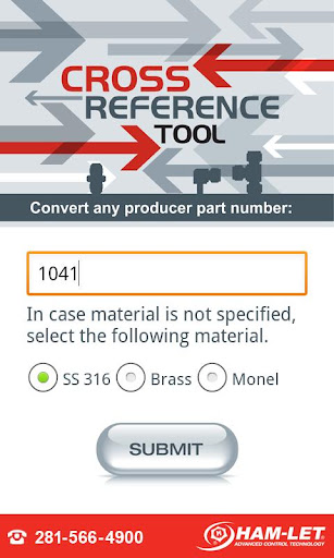 Fittings Cross Reference Tool