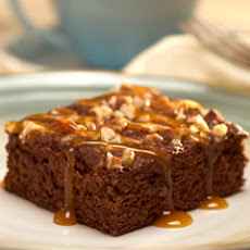 Caramel Topped Chocolate Snack Cake
