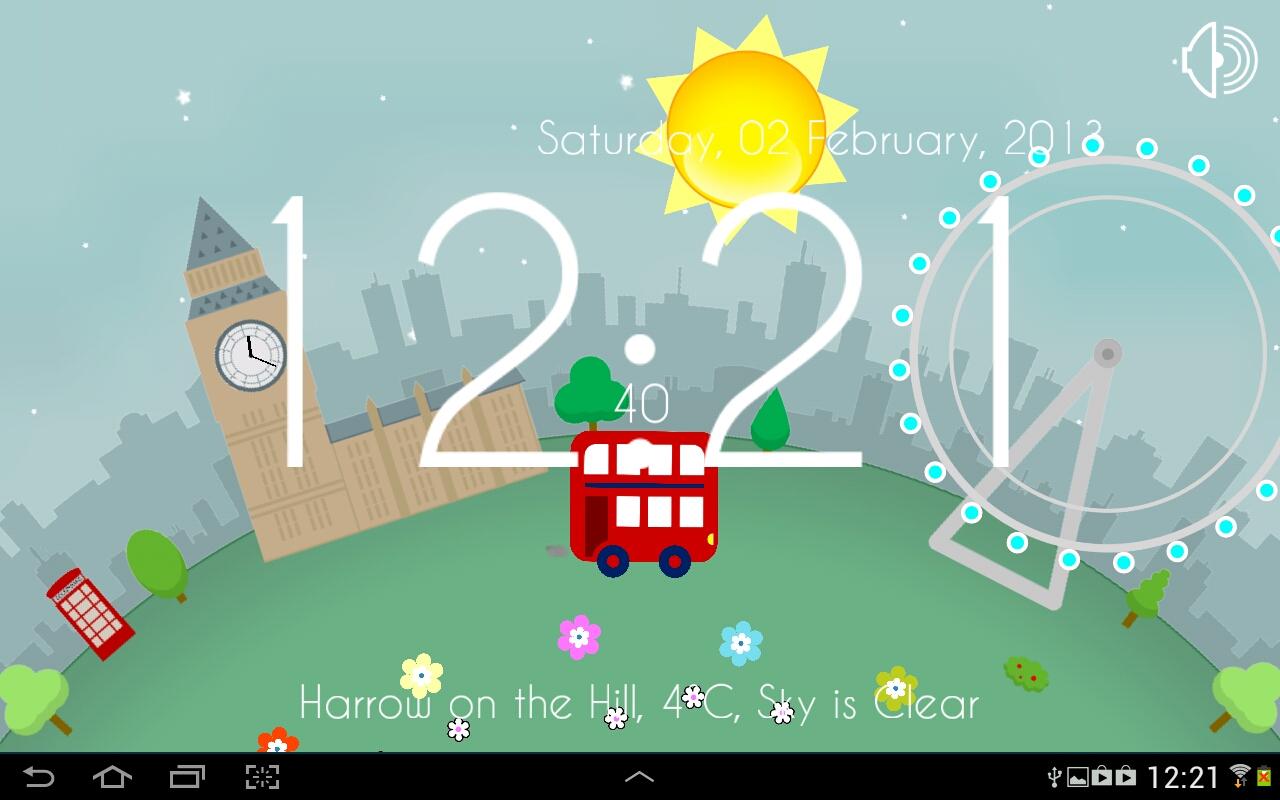 Android application Motion Clock: London screenshort