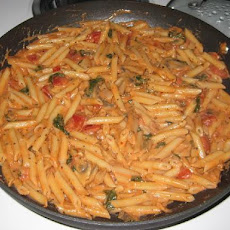Creamy Spinach and Mushroom Penne Pasta