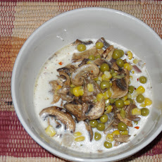 Creamy, sherry, mushroom, soup