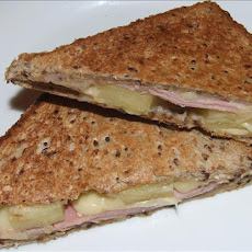 Grilled Ham and Cheese Sandwich With Pineapple