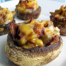 Make Ahead Bacon and Cheddar Stuffed Mushrooms