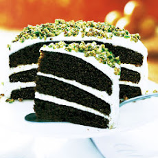 Gingerbread Layer Cake with Cream Cheese Frosting and Candied Pistachios