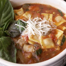 Eggplant Raviolini Soup