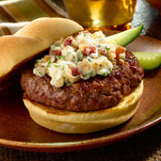 Creamy Blue Cheese 'n Bacon Topped Burgers