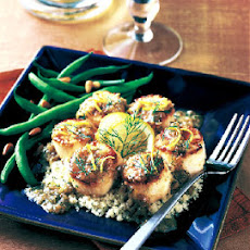 Seared Scallops with Lemon and Dill