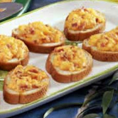 Cheddar Bacon Toasts