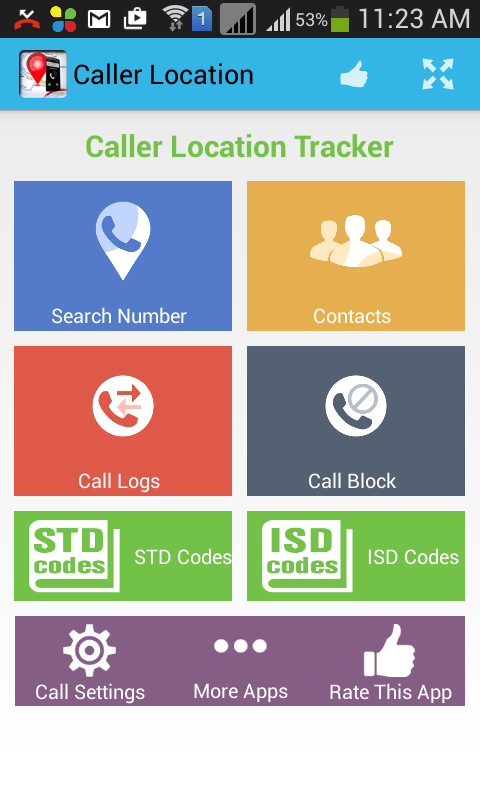 Android application Mobile Caller Location Tracker screenshort