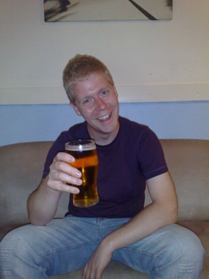 Matt with beer.