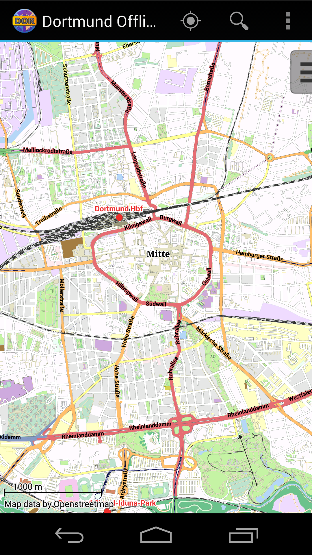 Android application Dortmund Offline City Map screenshort